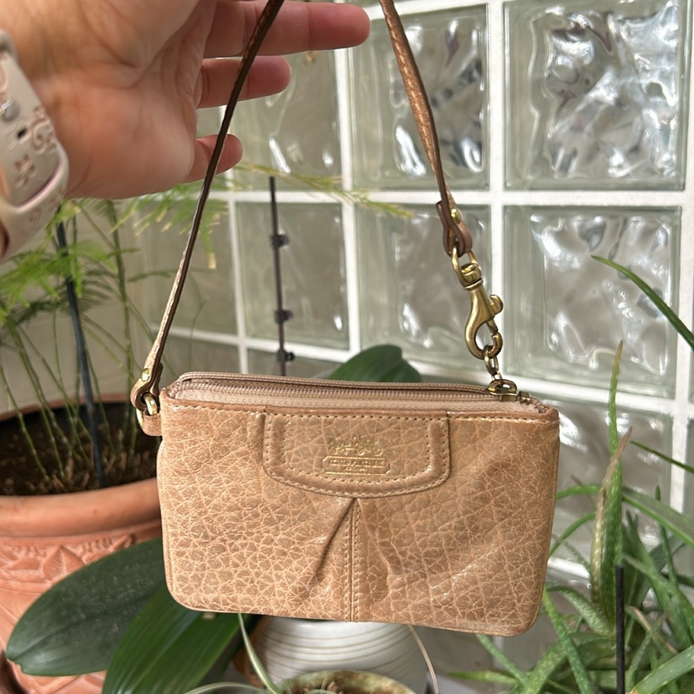 COACH Gold Metallic Wristlet